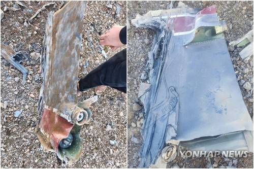 이란이 공개한 격추된 F-15 전투기 잔해 [로이터=연합뉴스 자료사진. 재판매 및 DB 금지]