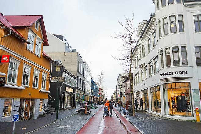아이슬란드의 수도, 레이캬비크의 거리