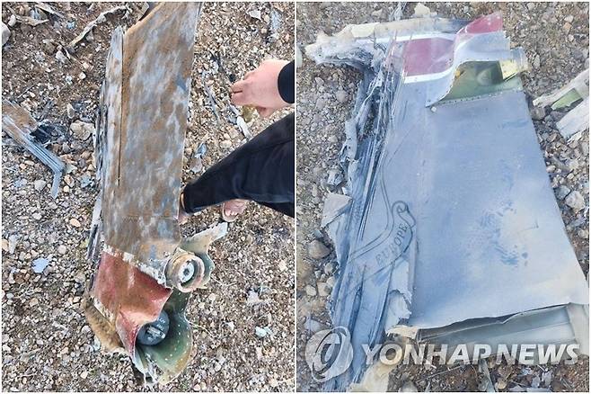이란이 공개한 격추된 F-15 전투기 잔해 [로이터=연합뉴스 자료사진. 재판매 및 DB 금지]
