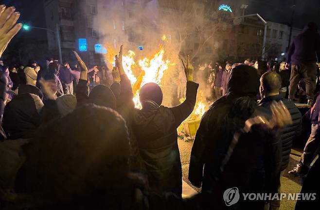 이란의 반정부 시위 [AP 연합뉴스 자료사진. 재판매 및 DB 금지]