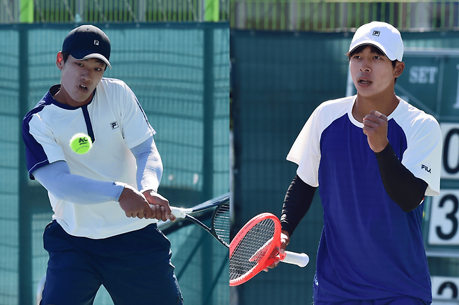 주니어선수권 18세부 남자단복식 동반 4강에 오른 조세혁, 조민혁(오른쪽) 형제. 대한테니스협회