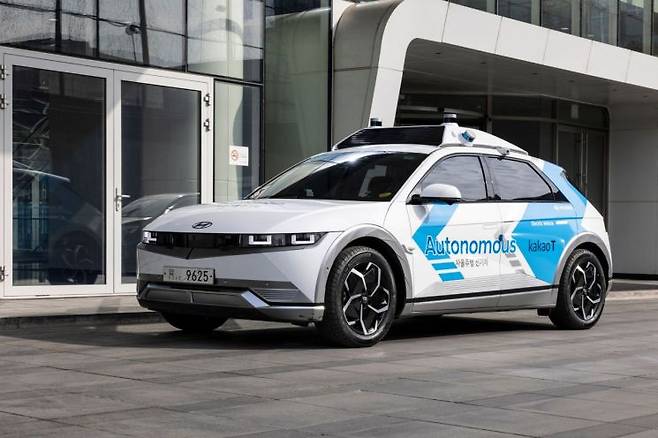 현대차 아이오닉5 기반의 자율주행 자동차. 현대차 제공