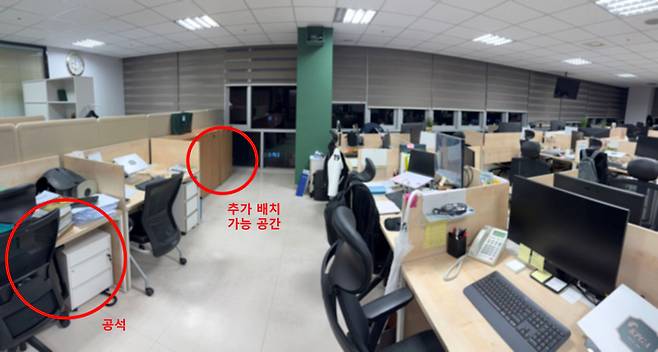 KPGA빌딩 9층 사무 공간. 사진=KPGA노조