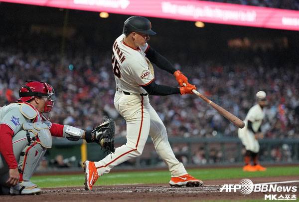샌프란시스코 타자들은 이날 경기에서 조금 더 나은 모습 보여줬다. 사진(美 샌프란시스코)=ⓒAFPBBNews = News1