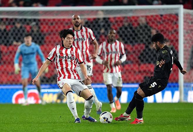 [스토크온트렌트=AP/뉴시스] 잉글랜드 프로축구 챔피언십(2부 리그) 스토크 시티의 배준호. 2026.02.26.