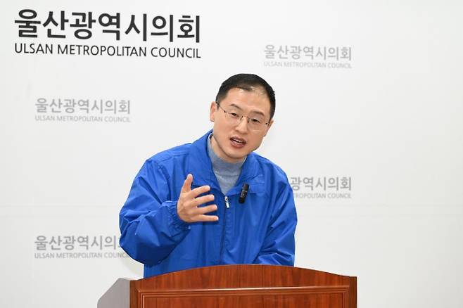 기자회견 하는 김상욱 의원. 연합뉴스