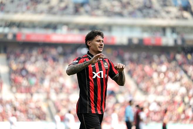 서울 공격수 클리말라는 이번 시즌 5경기서 3골을 기록하며 지난 시즌 자신을 괴롭힌 사타구니 부상서 완전히 벗어났다. 사진제공│한국프로축구연맹