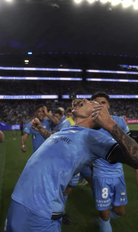 클리말라가 2024년 11월 호주 시드니FC 소속으로 골을 넣은 뒤 나루토 세리머니를 하고 있다. 클리말라 인스타그램