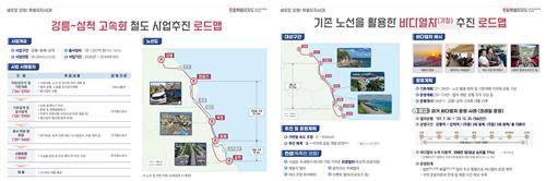 강릉∼삼척 고속화철도와 바다열차 로드맵 [강원특별자치도 제공. 재판매 및 DB 금지]
