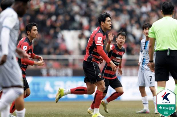 포항스틸러스가 오는 11일 오후 2시 스틸야드에서 'K리그1 2026' 제주FC와 홈경기를 갖는다. 사진은 최근 물오른 득점력을 과시하고 있는 이호재. 한국프로축구연맹 제공