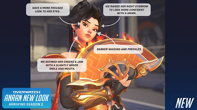 새로운 모습의 특징이 소개됐다(출처=오버워치 공식 SNS).