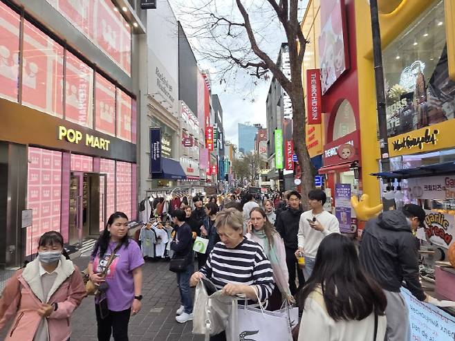 지난 3일 오후 찾은 서울 명동 거리 모습. (사진=박지애 기자)