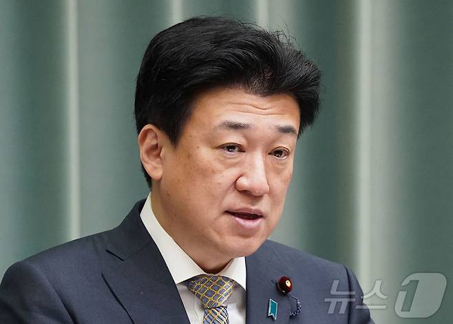 기하라 미노루 일본 관방장관. ⓒ AFP=뉴스1
