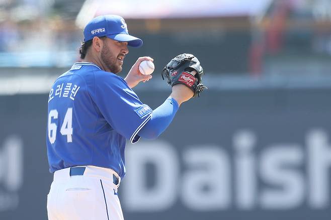 호주 출신 부상 대체 외국인 선수로 삼성 유니폼을 입은 잭 오러클린. 삼성 제공