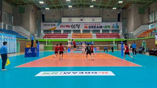 8일 광주전자공고-울산스포츠과학고 경기 [한국중고배구연맹 제공]