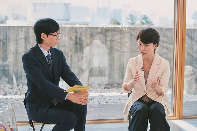 [서울=뉴시스] 유재석, 주은연 교수. (사진 = tvN '유퀴즈' 제공) 2026.04.08 photo@newsis.com *재판매 및 DB 금지