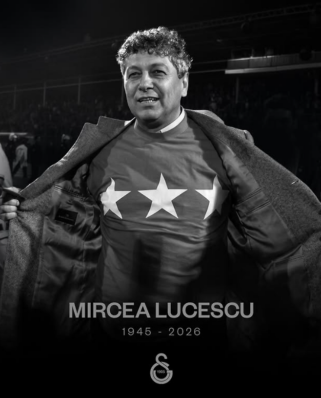 미르체아 루체스쿠 감독 추모 이미지. 갈라타사라이 SNS