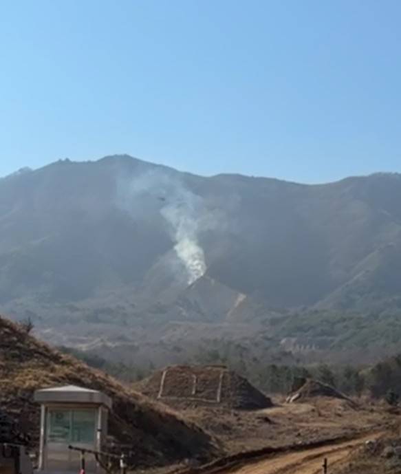 양구 군 사격장 화재 현장 [강원특별자치도소방본부 제공. 재판매 및 DB 금지]