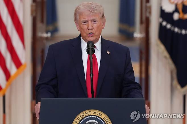 도널드 트럼프 미국 대통령 [AP=연합뉴스. 재판매 및 DB금지]