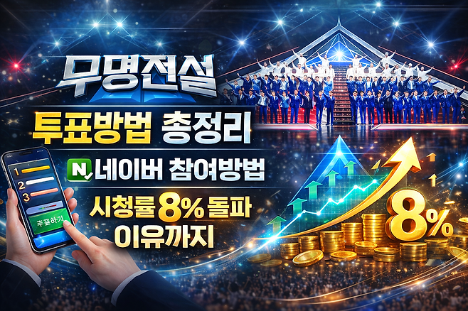 무명전설 투표 방법 총정리 네이버 참여법 시청률 8퍼 돌파 이유까지