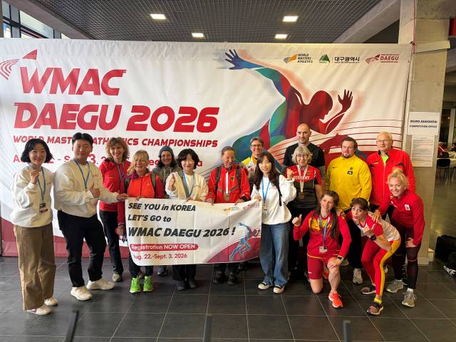 대구세계마스터즈 육상경기대회 조직위원회가 해외에서 선수 유치활동을 펼치고 있다. 대구시 제공