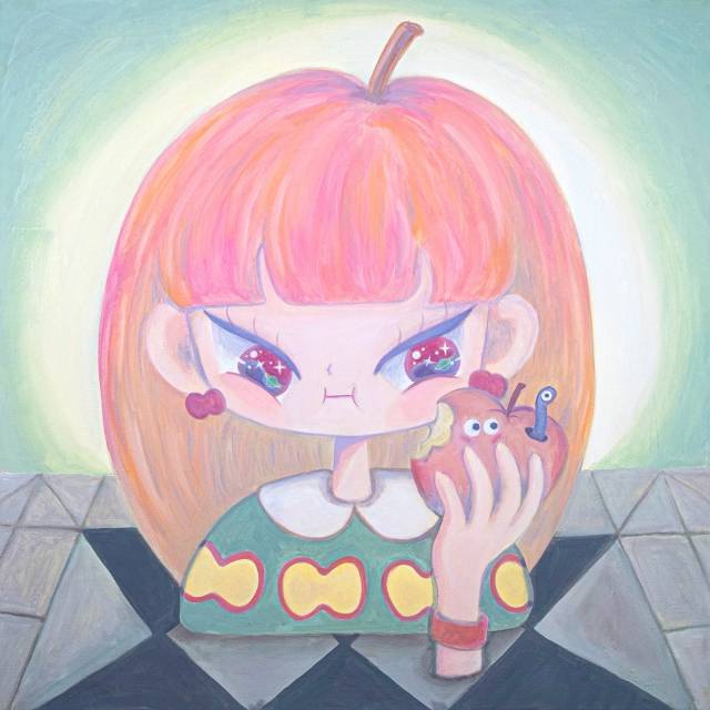 ForbiddenFruit_63×63cm_Oil on canvas_2022