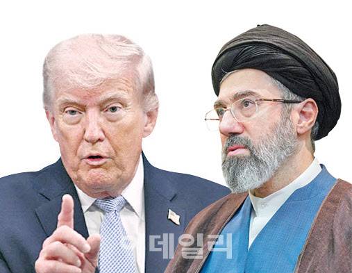 도널드 트럼프(왼쪽) 미국 대통령과 모즈타바 하메네이 이란 최고지도자. [이데일리 김다은]