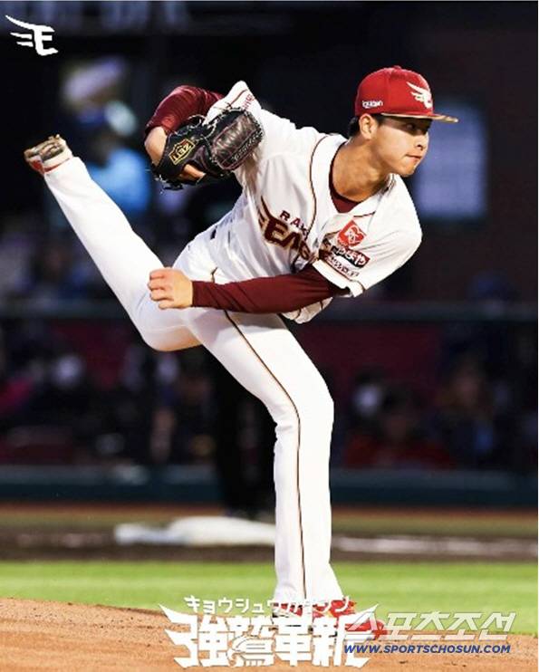 라쿠텐 좌완 고자. 8일 니혼햄을 상대로 9이닝 1안타 호투를 했는데, 1안타가 홈런이었다. 9이닝 1안타 1실점 완투를 했다. 사진캡처=라쿠텐 이글스 SNS
