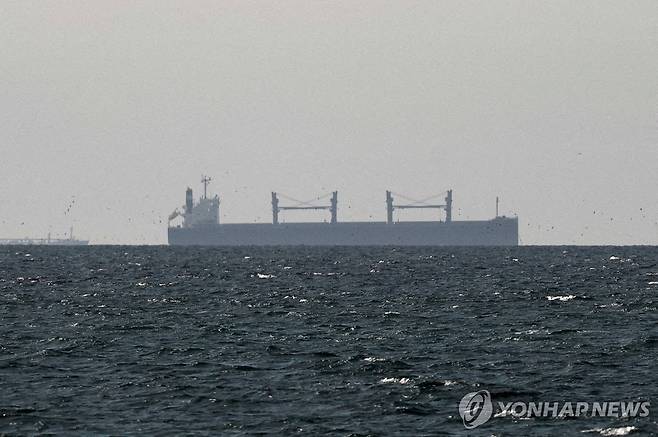 호르무즈 해협 인근의 화물선 [로이터 연합뉴스 자료사진. 재판매 및 DB 금지]