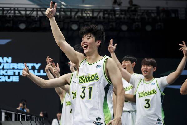 AUBL 경기 중인 건국대학교 농구팀(사진=AUBL)