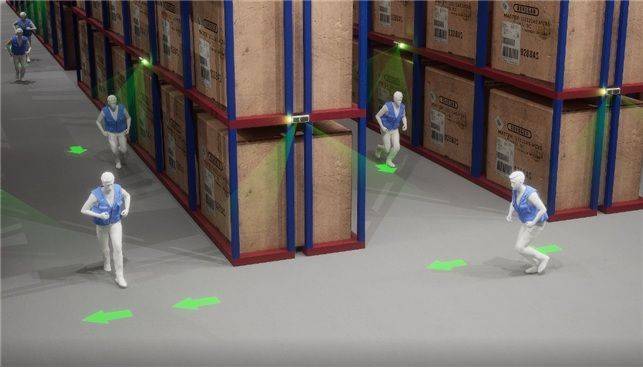 스마트가이드 작동시 피난 장면. 한국철도기술연구원 제공