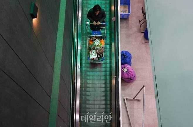 서울 시내 한 대형마트에서 장을 본 소비자들이 이동하고 있다.ⓒ뉴시스