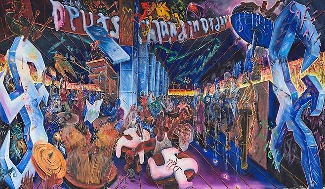 ‘독일을 바로잡는 일-전장에의 복귀’, 1983, 국립현대미술관 소장. 대표작인 ‘카페 도이칠란트’ 연작의 하나다. [사진 이사빈]