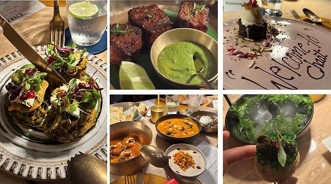 차트에서 먹은 디너 코스 요리들. 차트는 2022년부터 2026년까지 미슐랭 1스타를 유지하고 있다. 사진 선희연 기자