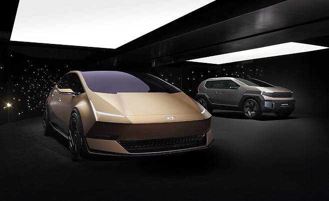 7일부터 10일(현지시간) 베이징 현대 모터스튜디오에서 전시된 비너스 콘셉트와 어스 콘셉트 [현대차 제공]