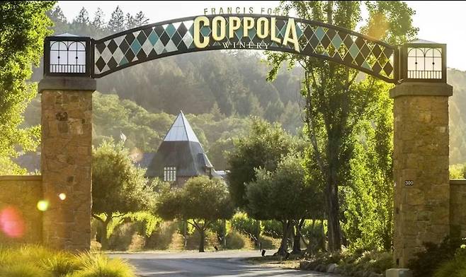 코폴라 와이너리 전경. 홈페이지