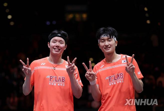 남자복식 서승재와 김원호 [신화통신=연합뉴스]