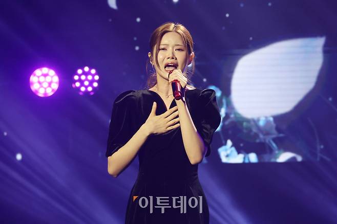 11일 서울 서대문구 연세대 100주년 콘서트홀에서 열린 비바브라보 2nd Festival에서 미스트롯3 Top7 배아현이 공연을 하고 있다. 고이란 기자 photoeran@