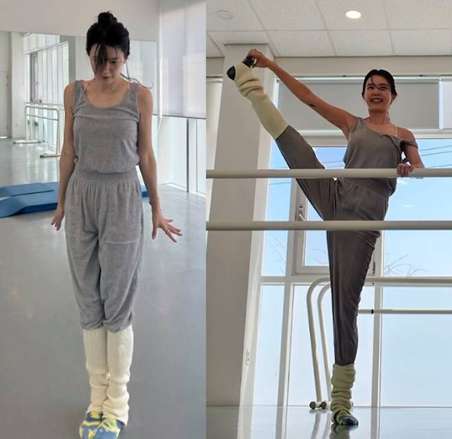 채정안이 발레를 하고 있다. 사진=채정안 인스타그램