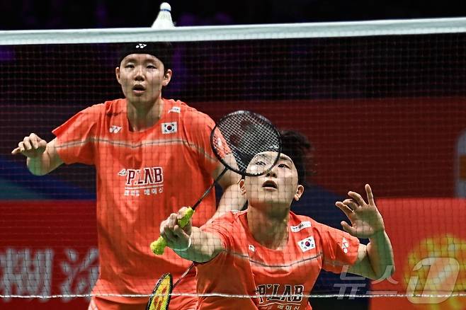 배드민턴 남자 복식 세계 1위 서승재-김원호 조.  ⓒ AFP=뉴스1