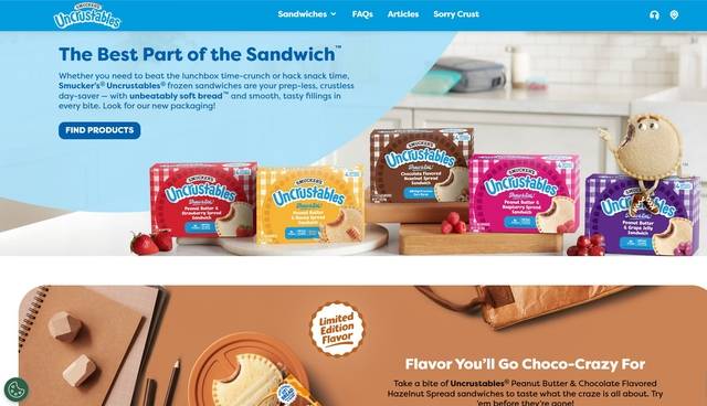 출처 : Uncrustables 홈페이지