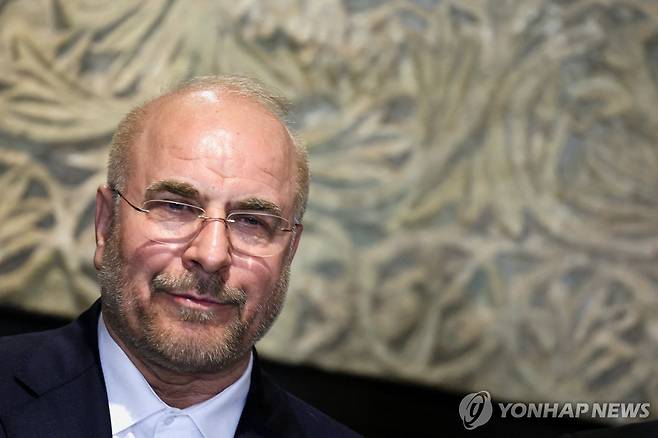 갈리바프 이란 의회 의장 [로이터 연합뉴스 자료사진. 재판매 및 DB 금지]