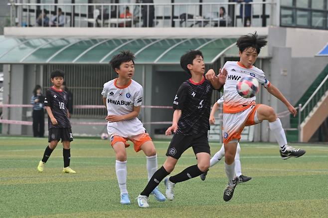 화북초등학교가 대정초등학교를 제압하고 '2026 백호기 전도 청소년 축구대회' 초등부 정상에 올랐다.