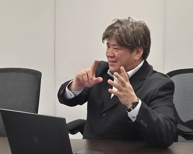 후지와라 히로키 GMA 대표가 한일 크로스보더 M&A 딜에서 양국이 모색할 수 있는 기회를 설명하고 있다. (사진=박소영 기자)