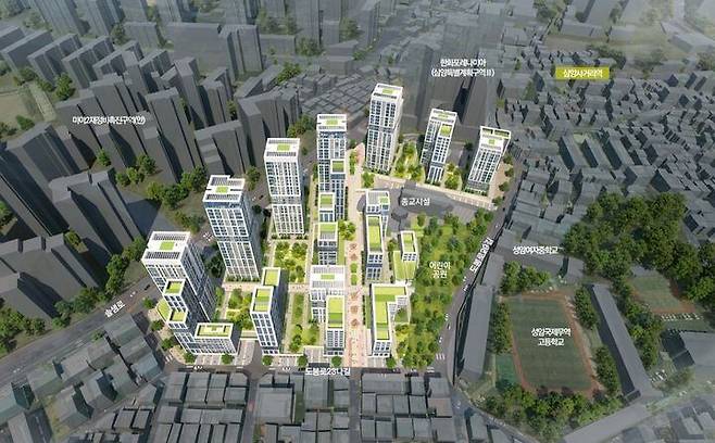 서울 강북구 미아동 345-1 일대 주택정비형 재개발 정비계획 조감도. /서울시 제공