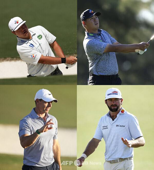 2026년 남자골프 메이저 대회 마스터스 토너먼트에 출전한 미국프로골프(PGA) 투어 멤버 임성재, 김시우 프로. 우승 경쟁에 뛰어든 로리 맥길로이(북아일랜드), 캐머런 영(미국). 사진제공=ⓒAFPBBNews = News1 (사진을 무단으로 사용하지 마십시오.)