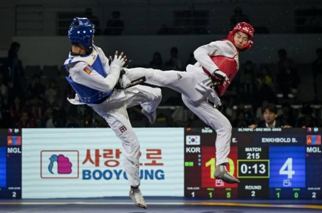 태권도 경기장면. 태권도진흥재단 제공