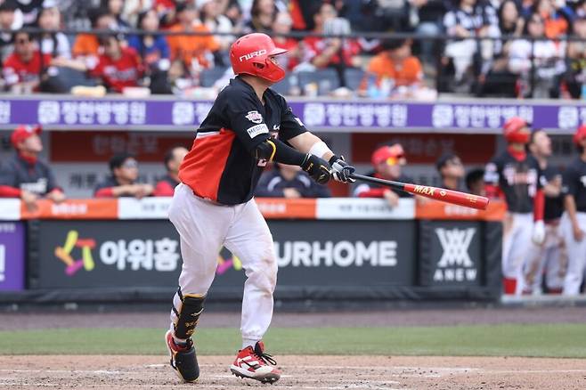 ▲ 한준수는 이틀 연속 맹타를 휘두르며 시즌 타율을 0.379까지 끌어올리는 등 지난해와 다른 흐름을 만들어가고 있다 ⓒKIA타이거즈