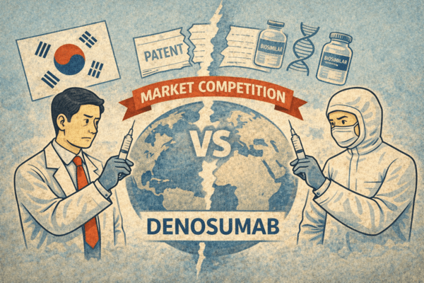 골다공증과 암 환자의 골전이 예방에 사용되는 바이오의약품 '데노수맙' 시장이 정책 변화와 특허 만료라는 이중 변수를 맞으며 빠르게 재편되고 있다. [출처=오픈AI]