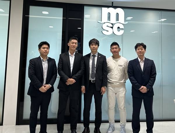 [260413 보도사진] 왼쪽 두번째 MSC 아시아지역본부 Kelvin Tan 이사, 세번째 BPA 안강희 디지털AI부장./사진=BPA